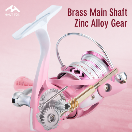 CROCH pastel pink shallow spool spinning reel - view 5
