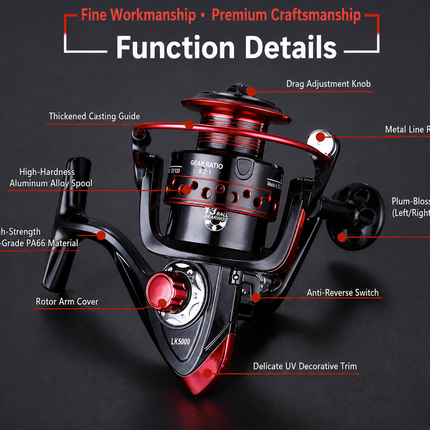 CROCH metal body spinning reel