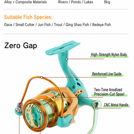 CROCH lightweight lure spinning reel