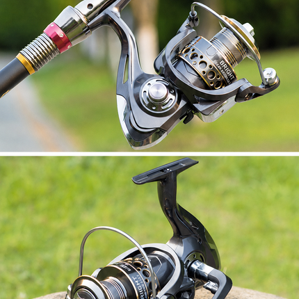 CROCH wood knob spinning reel