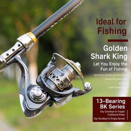 CROCH wood knob spinning reel