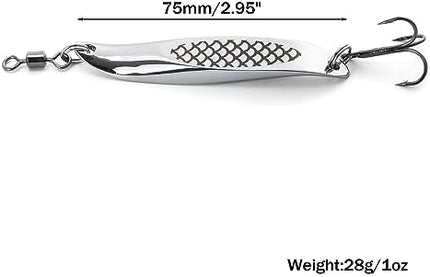 CROCH Metal Casting Jigs 5pc - Wedge Profile Spoon Lures for Tailor Salmon and Kingfish