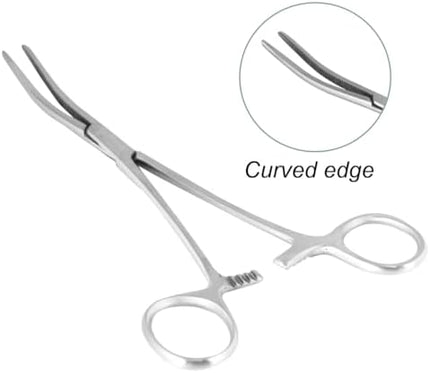 CROCH Curved Fishing Forceps - Stainless Locking Hemostat for Hook Removal