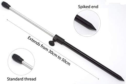 CROCH Bank Sticks 2pc - Lightweight Black Rod Rests for Bank and Margin Fishing