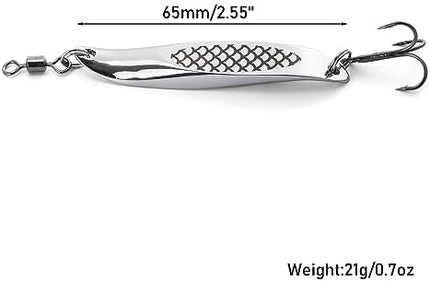 CROCH Metal Casting Jigs 5pc - Wedge Profile Spoon Lures for Tailor Salmon and Kingfish