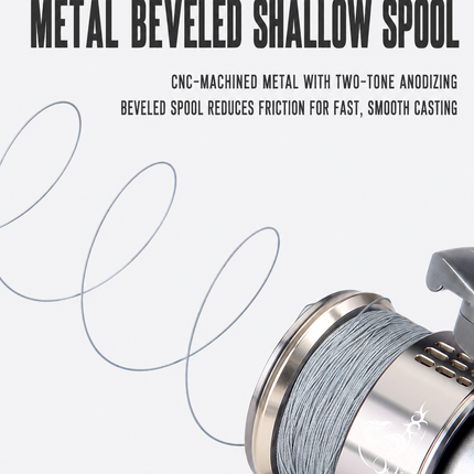 CROCH shallow spool twin handle spinning reel