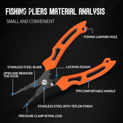 Fishing Tool Kit – Corrosion-Resistant Fishing Gear Set with Pliers – CROCH