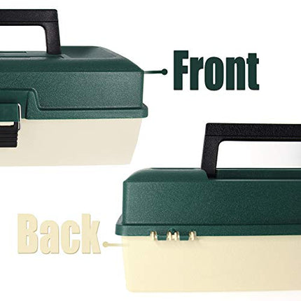 Fishing 2-Tray Tackle Box Plastic Box Plastic Storage Organizer Box – CROCH