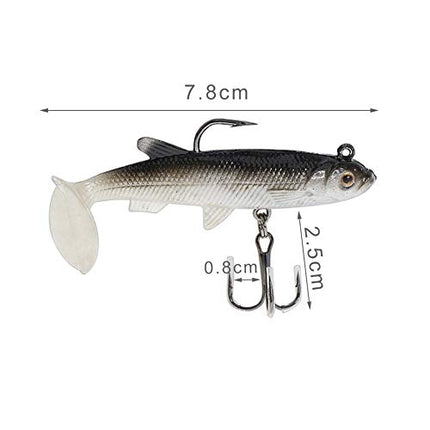 Soft Fishing Lures Pre-Rigged Soft Plastic Lures 10 Pack Jighead – CROCH