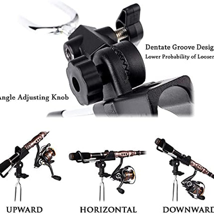 2pcs Fishing Rod Pole Holders for Bank Fishing Black – CROCH