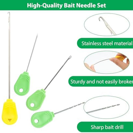 CROCH Baiting Needle Set 6 in 1 - Carp Rig Tools with Boilie Drill and Stringer Needle