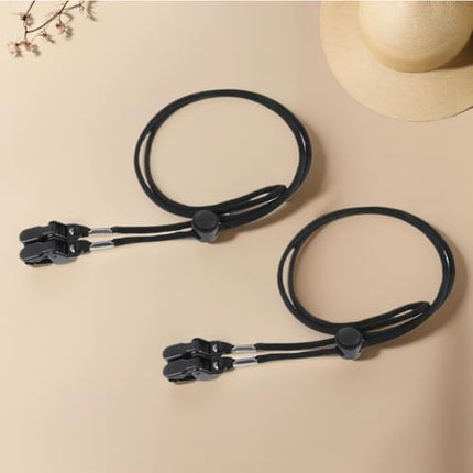 CROCH Hat Strap Clips 4pc - Adjustable Anti Loss Retainers for Caps and Wide Brim Hats