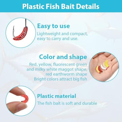 CROCH Soft Grub Worms - Bionic Curl Tail Plastics for Bream Perch and Bass