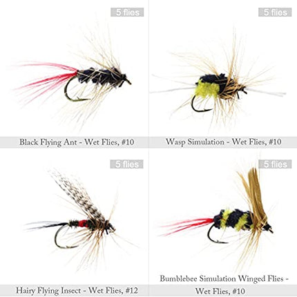 Fly Fishing Dry Flies Wet Flies 120pcs Assortment Kit – CROCH
