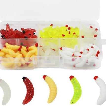 CROCH Soft Grub Worms - Bionic Curl Tail Plastics for Bream Perch and Bass