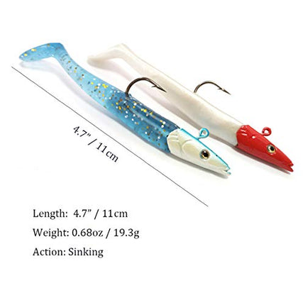 Jig Head Soft Plastic Fishing Lures with Hook Sinking Swimbaits – CROCH