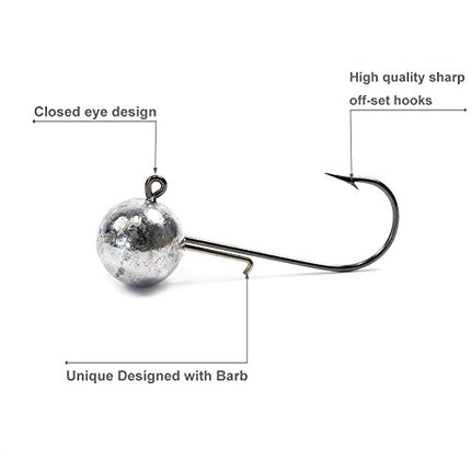 Lead Jig Head Soft Lure Fishing Bait Hook – CROCH