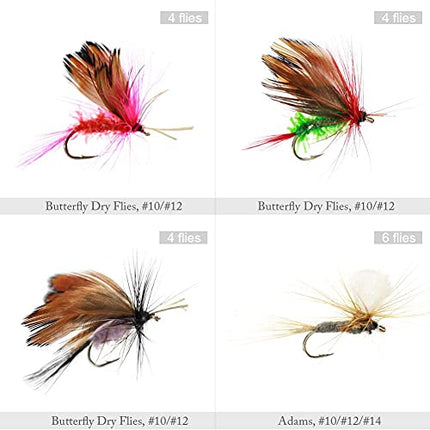 Fly Fishing Dry Flies Wet Flies 60pcs Assortment Kit – CROCH