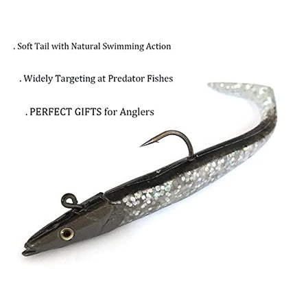 Jig Head Soft Plastic Fishing Lures with Hook Sinking Swimbaits – CROCH