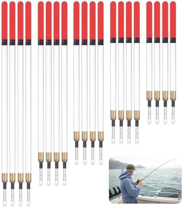 CROCH Waggler Floats 20pc - 5 Sizes Mixed Float Set for Coarse and Estuary Fishing