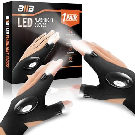 CROCH LED Fishing Gloves - Hands Free Light Gloves for Night Fishing and Rigging