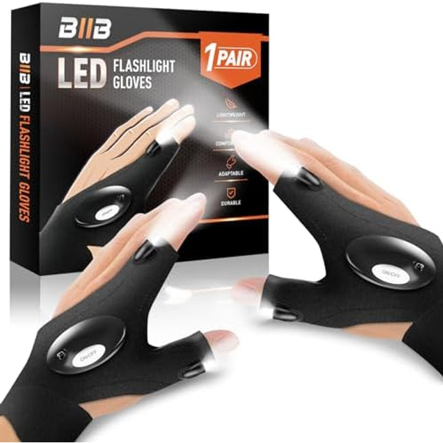 LED Fishing Gloves - Hands Free Light for Night Fishing