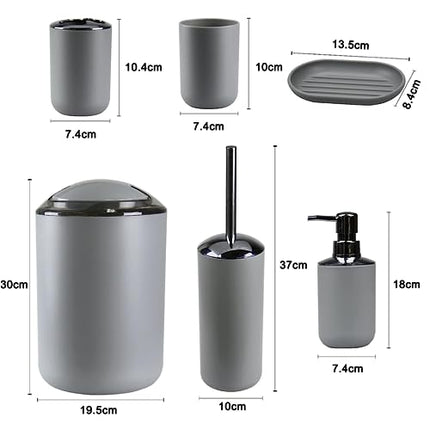Bathroom Accessories Set 6 Piece - Trash Can – CROCH