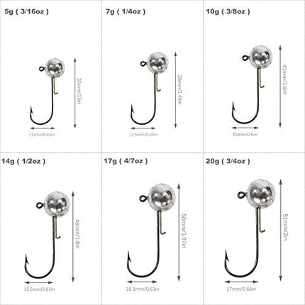 Lead Jig Head Soft Lure Fishing Bait Hook – CROCH