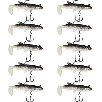Soft Fishing Lures Pre-Rigged Soft Plastic Lures 10 Pack Jighead – CROCH