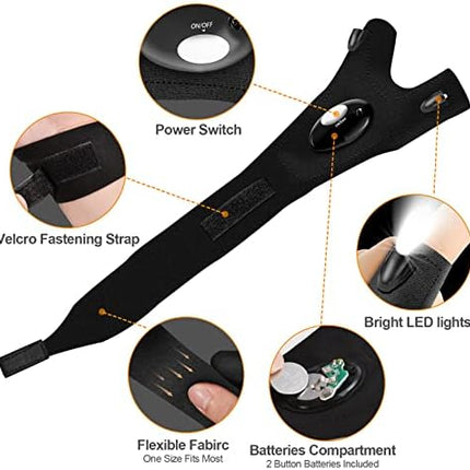 CROCH LED Fishing Gloves - Hands Free Light Gloves for Night Fishing and Rigging