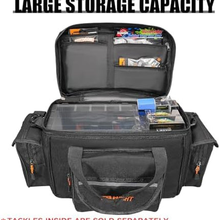 CROCH Carp Shoulder Tackle Bag - Padded Sea and Coarse Fishing Bag with Rod Sleeve
