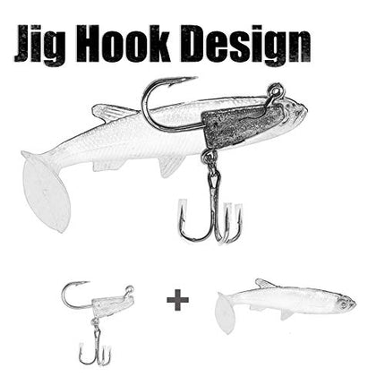 Soft Fishing Lures Pre-Rigged Soft Plastic Lures 10 Pack Jighead – CROCH
