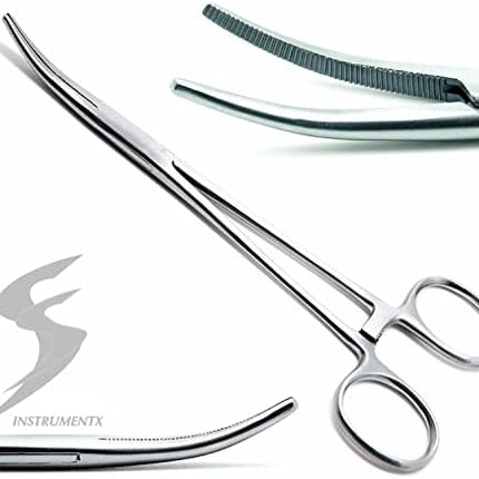 CROCH Curved Fishing Forceps - Stainless Locking Hemostat for Hook Removal