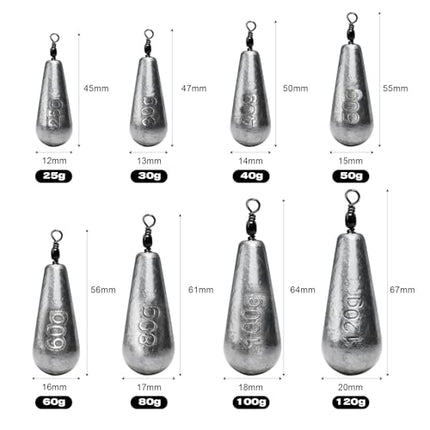 Fishing Weights Sinkers Set Pear-Shaped – CROCH