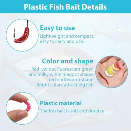 CROCH Soft Grub Worms - Bionic Curl Tail Plastics for Bream Perch and Bass