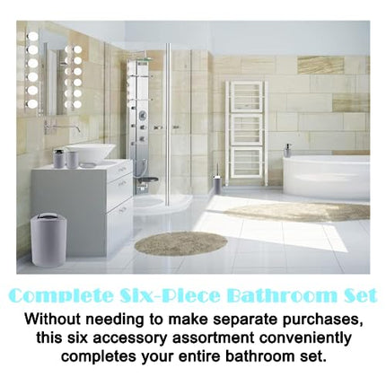 Bathroom Accessories Set 6 Piece - Trash Can – CROCH