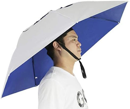 CROCH Folding Umbrella Hat - Adjustable Sun and Rain Cap for Fishing and Outdoors