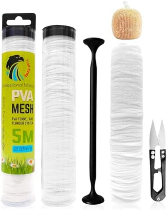 CROCH PVA Mesh 5m 37mm - Wide Dissolving Mesh for Boilies and Pellet Parcels