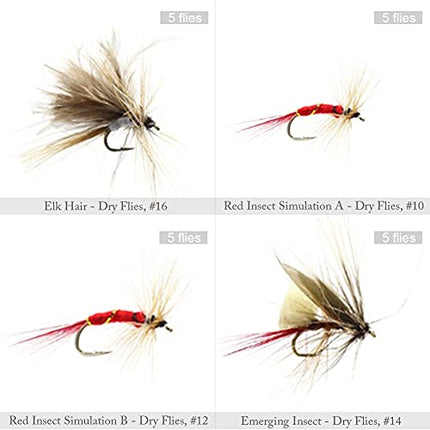 Fly Fishing Dry Flies Wet Flies 120pcs Assortment Kit – CROCH