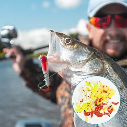 CROCH Soft Grub Worms - Bionic Curl Tail Plastics for Bream Perch and Bass
