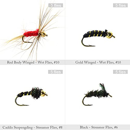 Fly Fishing Dry Flies Wet Flies 120pcs Assortment Kit – CROCH