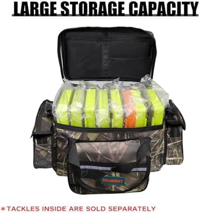 CROCH Carp Shoulder Tackle Bag - Padded Sea and Coarse Fishing Bag with Rod Sleeve