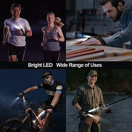 CROCH LED Fishing Gloves - Hands Free Light Gloves for Night Fishing and Rigging