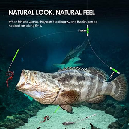 CROCH Sea Flapper Rigs 5pc - Pre Tied Beach and Pier Rigs in 4 Configurations