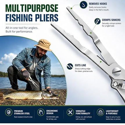Fishing Pliers Set with Luminous Handle – CROCH