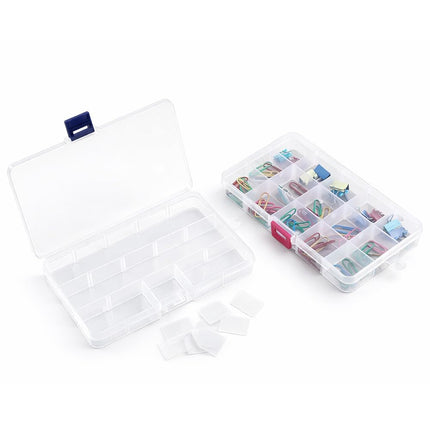 2 Pack Adjustable Plastic Organizer Box with 15 Compartments - CROCH fishing tackle Australia