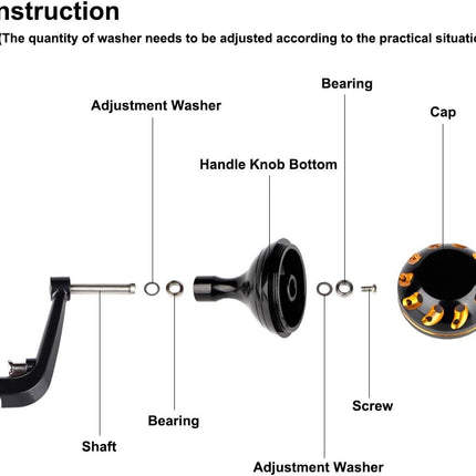 Fishing Reel Handle Power Knob Compatible - view 2