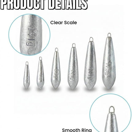 Fishing Weights Carp Bait - Raindrop Streamlined Design - view 3