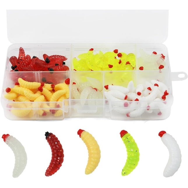 CROCH Soft Grub Worms - Bionic Curl Tail Plastics for Bream Perch and Bass - view 1