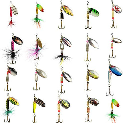 Hard Metal Spinner Bait Fishing Lure Kits for Bass – CROCH